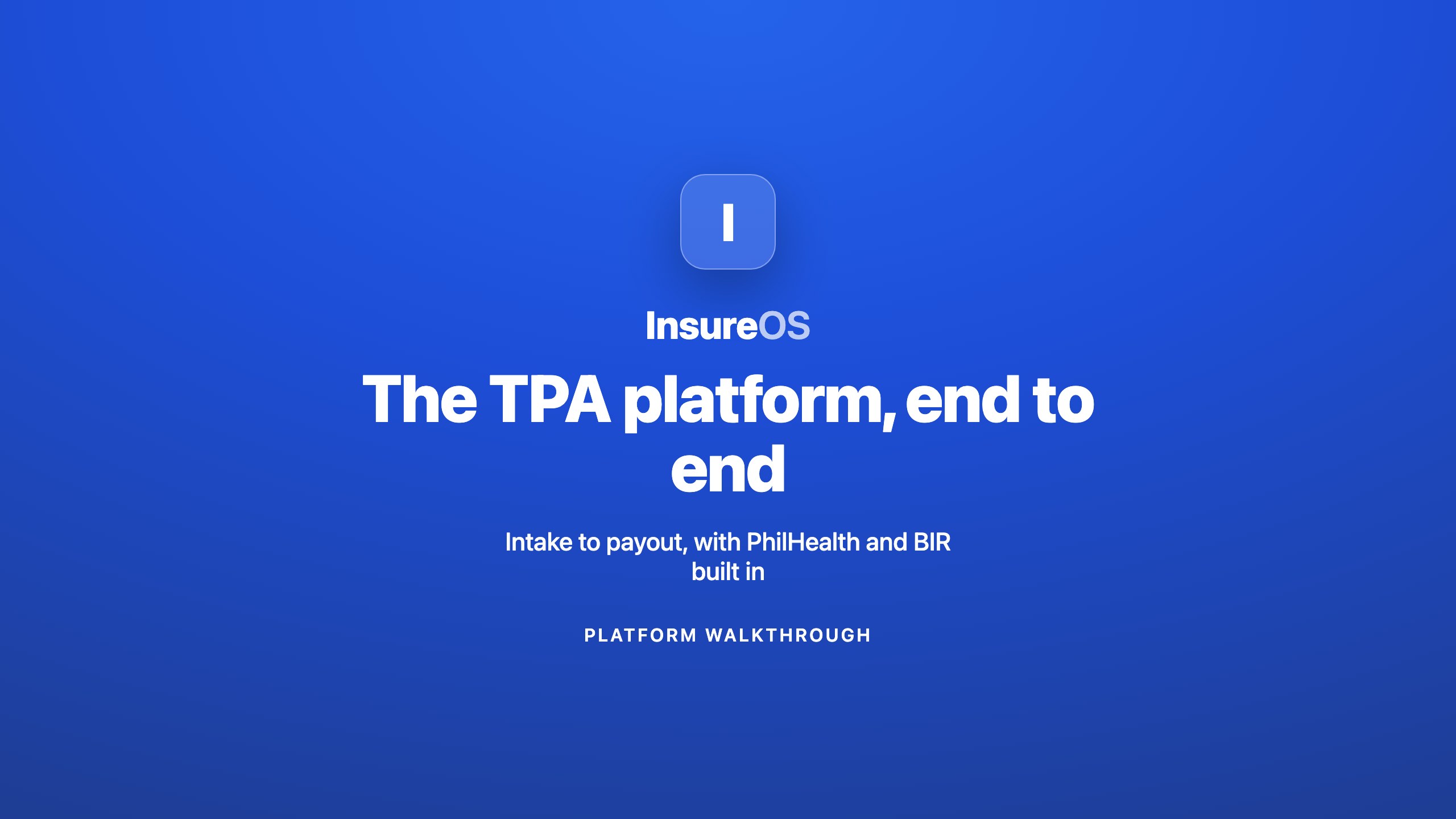 InsureOS platform walkthrough demo thumbnail